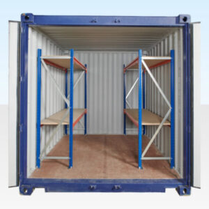 Adjustable, Heavy Duty Two Tier Container Racking (Single Bay)