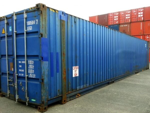 45′ HCPW Shipping Container Blue (RAL 5013) - Image 2