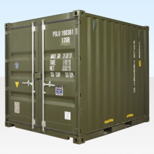 10ft x 8ft Shipping Container (One Trip) Green (RAL 6007)